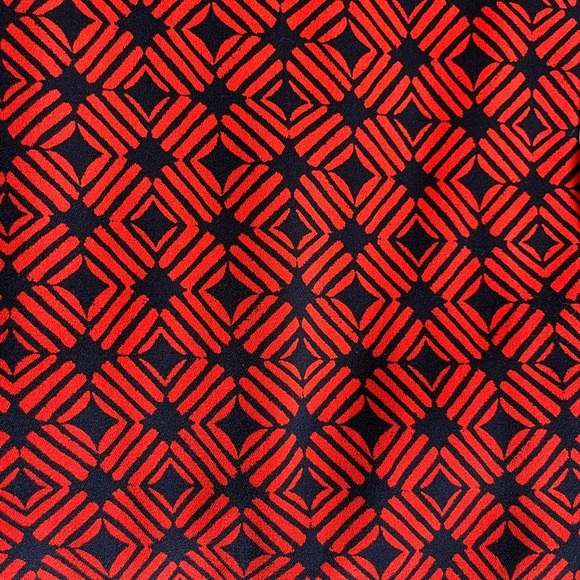 Merona Red & Navy Patterned Polyester Dress Women’s Size Medium - Picture 11 of 11